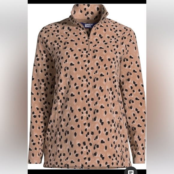 Lands' End Women's Anyweather Fleece Quarter Zip Pullover - Picture 1 of 6